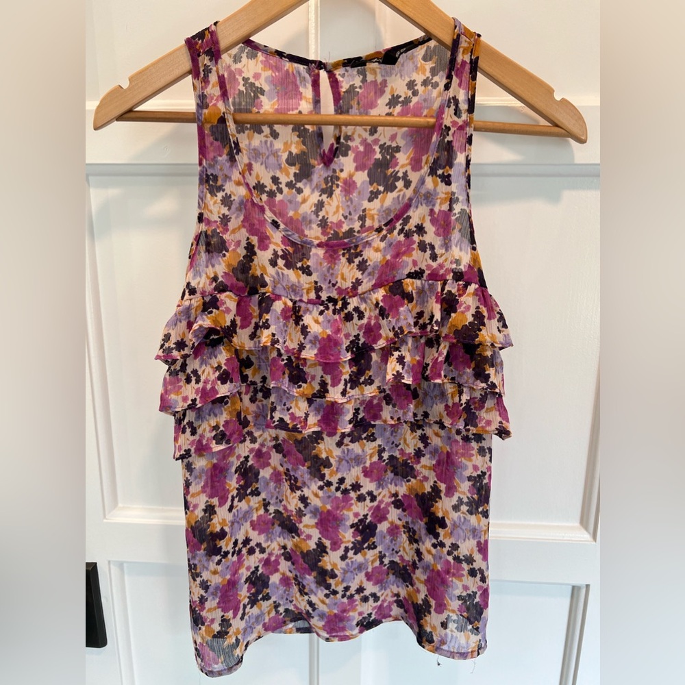 Express floral sleeveless top - XS